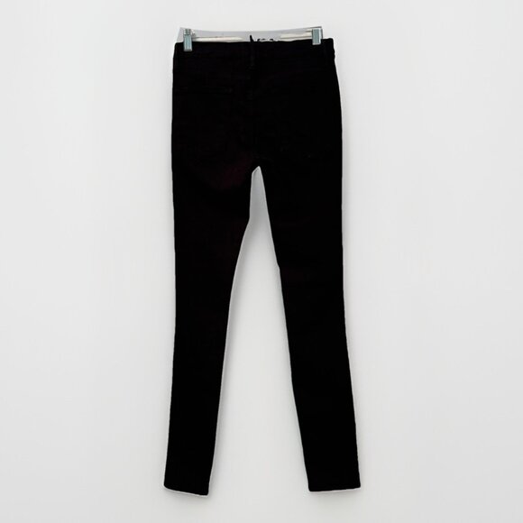 FRAME Le Skinny de Jeanne Black Distressed Skinny Jeans 26 Mid Rise 30” Inseam - Picture 9 of 10